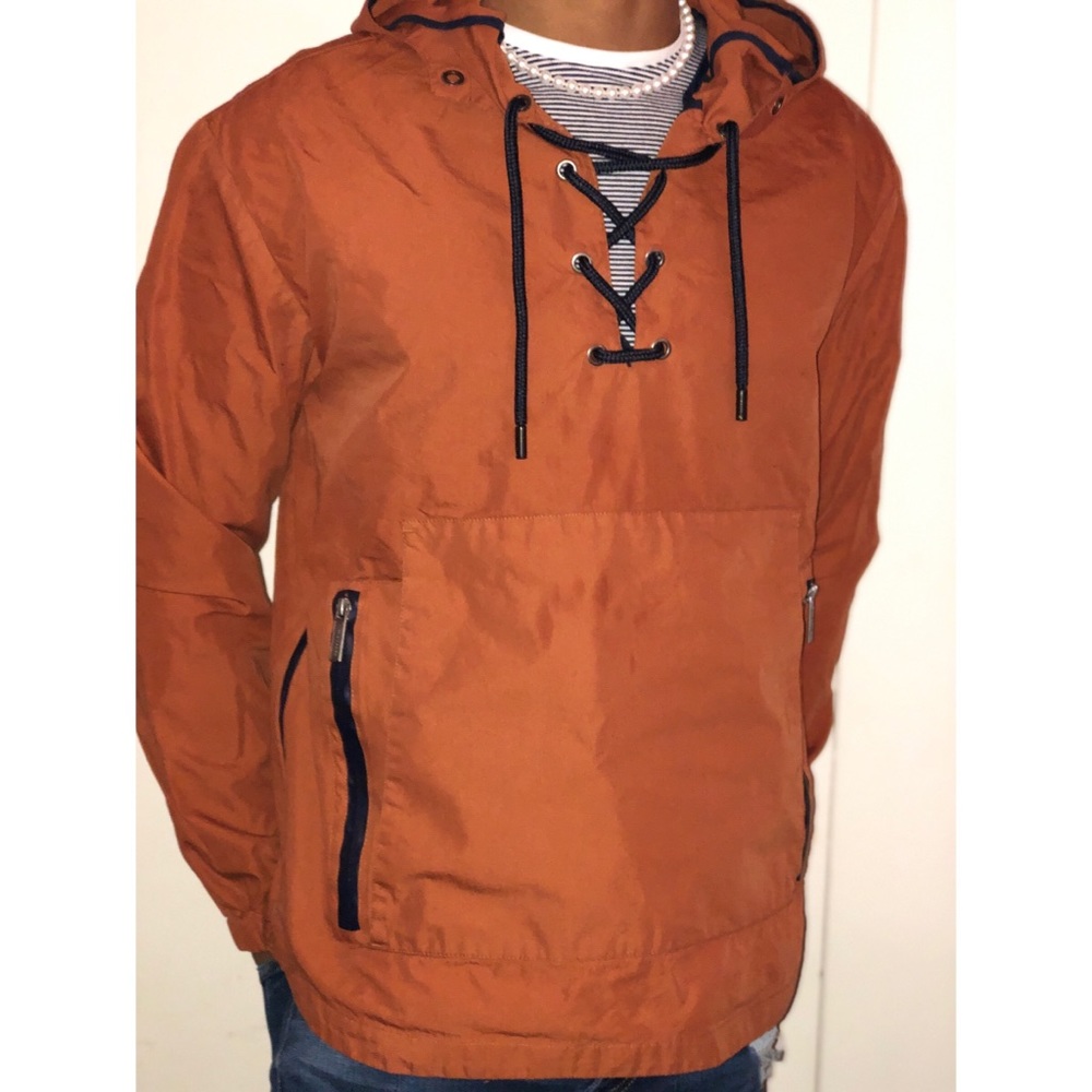 Autumn Orange Kangaroo Windbreaker